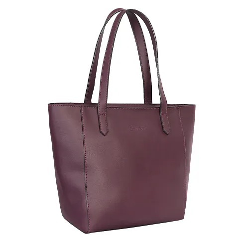 Stylish Artificial Leather Solid Tote Bags For Women