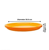 INDIAN**Microwave Safe  Unbreakable Round Full Dinner Plates (Set of 6, Yellow) 12 inch-thumb2