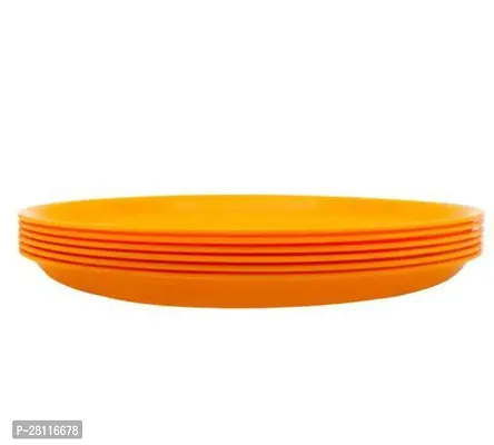 INDIAN**Microwave Safe  Unbreakable Round Full Dinner Plates (Set of 6, Yellow) 12 inch-thumb4