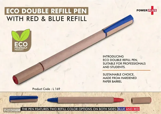 Eco Double Refill Pen With Red And Blue Refill Pack Of 1-thumb0