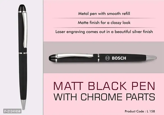 Matt Black Pen With Chrome Parts Pack Of 1