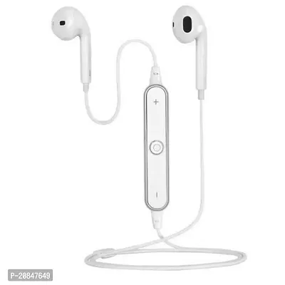 Stylish White In-ear Bluetooth Wireless Headphones With Microphone