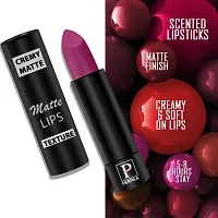 PERPAA? Creamy Matte Bullet Lipstick Long Lasting, Hydrating  Lightweight Lipstick One Swipe Smooth Finish with Waterproof  Smudgepoof Formula (Red Castle,Rose Garden,Pink Treat,Dahila Maroon)-thumb4