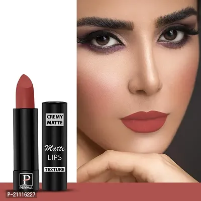 PERPAA? Creamy Matte Lipstick Long Lasting Lightweight Lipstick Smooth Finish with Waterproof  Smudgeproof Formula (Fantasy Pink,Rusty Red,Chilly Red,Red Rush)-thumb3