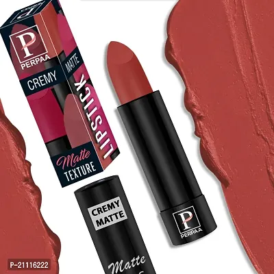 PERPAA? Creamy Matte Bullet Lipstick Long Lasting, Hydrating  Lightweight Lipstick One Swipe Smooth Finish with Waterproof  Smudgepoof Formula (Cherry Top,Red Castle,Rose Garden,Crisp Red)-thumb4