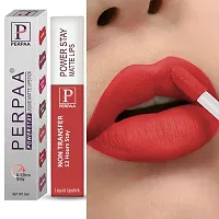 PERPAA? Powerstay Matte Liquid Lipstick Makeup, Long-Lasting Non Tranfer Smudgeproof  Waterproof Lipstick Combo of 3 colors 5 ml each (Flirty Red, Grep wine  Cherry Red)-thumb1