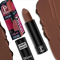 PERPAA? Creamy Matte Bullet Lipstick Long Lasting, Hydrating  Lightweight Lipstick One Swipe Smooth Finish with Waterproof  Smudgepoof Formula (Cherry Top,Red Castle,Rose Garden,Coco Shot)-thumb3