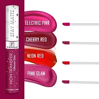 PERPAA? Star Matte Liquid Lipstick Makeup | Matte Long-Lasting Vitamin E  Castore Oil | Non-Stick Cup Not Fade Waterproof  smudgeProof Electric Pink 2.5 ml-thumb3