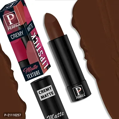 PERPAA? Creamy Matte Bullet Lipstick Long Lasting Lightweight Lipstick One Swipe Smooth Finish with Waterproof  Smudgepoof Formula (Pink Treat,Adorable Nude,Chocolate Brown,Dahila Maroon)-thumb4