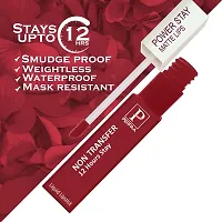 PERPAA? Powerstay Matte Liquid Lipstick Makeup, Long-Lasting Non Tranfer Smudgeproof  Waterproof Lipstick Combo of 3 colors 5 ml each (Flirty Red, Grep wine  Apple Red)-thumb2