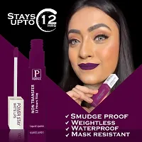 PERPAA? Powerstay Matte Liquid Lipstick Makeup, Long-Lasting Non Tranfer Smudgeproof  Waterproof Lipstick Combo of 3 colors 5 ml each (Grep wine, Cherry Red  Brown)-thumb1