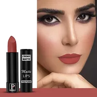 PERPAA? Creamy Matte Lipstick Long Lasting Lightweight Lipstick Smooth Finish with Waterproof  Smudgeproof Formula (Rusty Red,Chilly Red,RoseBerry,Maroon Magic)-thumb1