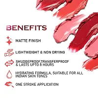 PERPAA? Powerstay Matte Liquid Lipstick Makeup, Long-Lasting Non Tranfer Smudgeproof  Waterproof Lipstick Combo of 3 colors 5 ml each (Flirty Red, Grep wine  Nude)-thumb4