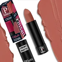 PERPAA? Creamy Matte Bullet Lipstick Long Lasting Lightweight Lipstick One Swipe Smooth Finish with Waterproof  Smudgepoof Formula (Adorable Nude,Chocolate Brown,Fantasy Pink,Tangerine Orange)-thumb3