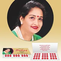 ?Supreme Suhag Sticker Kumkum Forehead Red Bindi Box of 15 Flaps Bindis (Size 3)-thumb1