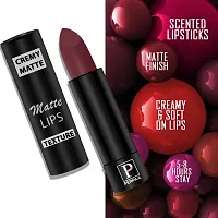 PERPAA? Creamy Matte Lipstick Long Lasting Lightweight Lipstick Smooth Finish with Waterproof  Smudgeproof Formula (Rusty Red,Chilly Red,RoseBerry,Fuschia)-thumb4