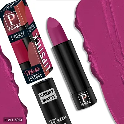 PERPAA? Creamy Matte Bullet Lipstick Long Lasting, Hydrating  Lightweight Lipstick One Swipe Smooth Finish with Waterproof  Smudgepoof Formula (Cherry Top,Red Castle,Rose Garden,Fantasy Pink)-thumb4