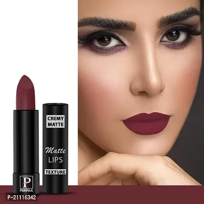 PERPAA? Creamy Matte Lipstick Long Lasting Lightweight Lipstick Smooth Finish with Waterproof  Smudgeproof Formula (Rusty Red,Chilly Red,RoseBerry,Maroon Magic)-thumb3