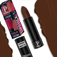 PERPAA? Creamy Matte Lipstick Long Lasting Lightweight Lipstick Smooth Finish with Waterproof  Smudgeproof Formula (Chocolate Brown,Fantasy Pink,Rusty Red,Electric Pink)-thumb3