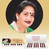 ?Supreme Suhag Sticker Kumkum Forehead Maroon Bindi Box of 15 Flaps Bindis (Size 5)-thumb1