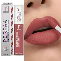 PERPAA? Powerstay Matte Liquid Lipstick Makeup, Long-Lasting Non Tranfer Smudgeproof  Waterproof Lipstick Combo of 3 colors 5 ml each (Grep Wine, Brown  Nude)-thumb3