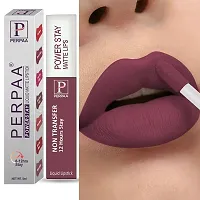 PERPAA? Powerstay Matte Liquid Lipstick Makeup, Long-Lasting Non Tranfer Smudgeproof  Waterproof Lipstick Combo of 3 colors 5 ml each (Flirty Red, Brown  Mauve)-thumb2