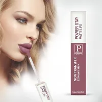 PERPAA? Powerstay Matte Liquid Lipstick Makeup, Long-Lasting Non Tranfer Smudgeproof  Waterproof Lipstick Combo of 3 colors 5 ml each (Flirty Red, Grep wine  Mauve)-thumb4