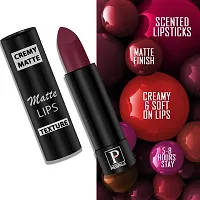 PERPAA? Creamy Matte Bullet Lipstick Long Lasting, Hydrating  Lightweight Lipstick One Swipe Smooth Finish with Waterproof  Smudgepoof Formula (Cherry Top,Red Castle,Rose Garden,Fuschia)-thumb4