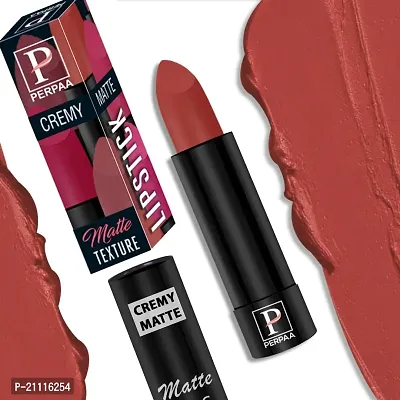 PERPAA? Creamy Matte Bullet Lipstick Long Lasting, Hydrating  Lightweight Lipstick One Swipe Smooth Finish with Waterproof  Smudgepoof Formula (Cherry Top,Red Castle,Rose Garden,RoseBerry)-thumb4