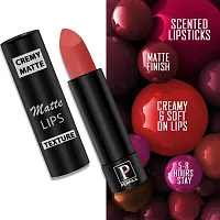 PERPAA? Creamy Matte Bullet Lipstick Long Lasting, Hydrating  Lightweight Lipstick One Swipe Smooth Finish with Waterproof  Smudgepoof Formula (Cherry Top,Red Castle,Rose Garden,Tangerine Orange)-thumb4