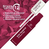 PERPAA? Powerstay Matte Liquid Lipstick Makeup, Matte liquid Long-Lasting Wear Non-Stick Cup Not Fade Waterproof Lipstick Cherry Red (5ml)-thumb1