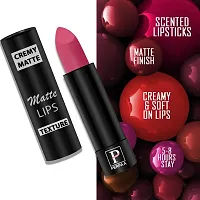 PERPAA? Creamy Matte Bullet Lipstick Long Lasting Lightweight Lipstick One Swipe Smooth Finish with Waterproof  Smudgepoof Formula (Pink Treat,Adorable Nude,Chocolate Brown,Fuschia)-thumb4