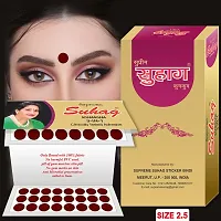 ?Supreme Suhag Sticker Kumkum Forehead Maroon Bindi Box of 15 Flaps Bindis (Size 2.5)-thumb2