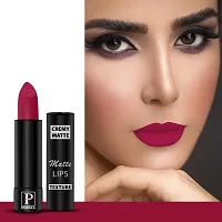 PERPAA? Creamy Matte Lipstick Long Lasting Lightweight Lipstick Smooth Finish with Waterproof  Smudgeproof Formula (Rusty Red,Chilly Red,RoseBerry,Fuschia)-thumb2