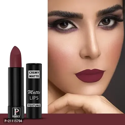 PERPAA? Creamy Matte Bullet Lipstick Long Lasting Lightweight Lipstick One Swipe Smooth Finish with Waterproof  Smudgepoof Formula (Pink Treat,Adorable Nude,Chocolate Brown,Chilly Red)-thumb2