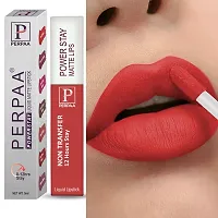 PERPAA? Powerstay Matte Liquid Lipstick Makeup, Long-Lasting Non Tranfer Smudgeproof  Waterproof Lipstick Combo of 3 colors 5 ml each (Flirty red, Cherry  Dark Pink)-thumb1