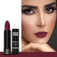 PERPAA? Creamy Matte Bullet Lipstick Long Lasting Lightweight Lipstick One Swipe Smooth Finish with Waterproof  Smudgepoof Formula (Pink Treat,Adorable Nude,Chocolate Brown,Maroon Magic)-thumb2