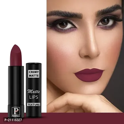 PERPAA? Creamy Matte Bullet Lipstick Long Lasting Lightweight Lipstick One Swipe Smooth Finish with Waterproof  Smudgepoof Formula (Pink Treat,Adorable Nude,Chocolate Brown,Maroon Magic)-thumb3