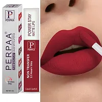 PERPAA? Powerstay Matte Liquid Lipstick Makeup, Long-Lasting Non Tranfer Smudgeproof  Waterproof Lipstick Combo of 3 colors 5 ml each (Grep Wine,Dark Pink  Apple Red)-thumb2