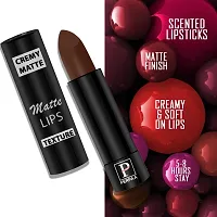 PERPAA? Creamy Matte Bullet Lipstick Long Lasting Lightweight Lipstick One Swipe Smooth Finish with Waterproof  Smudgepoof Formula (Pink Treat,Adorable Nude,Chocolate Brown,Fantasy Pink)-thumb4