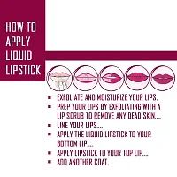 PERPAA? Star Matte Liquid Lipstick Makeup | Matte Long-Lasting Vitamin E  Castore Oil | Non-Stick Cup Not Fade Waterproof  Smudgeproof set of 2 Electric Pink  Cherry Red 2.5 ml each-thumb4