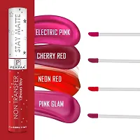 PERPAA? Star Matte Liquid Lipstick Makeup | Matte Long-Lasting Vitamin E  Castore Oil | Non-Stick Cup Not Fade Waterproof  smudgeProof Neon Red 2.5 ml-thumb4