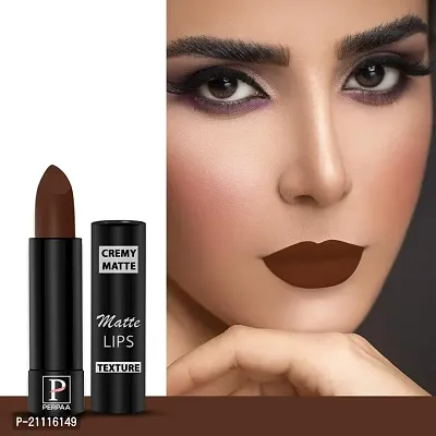 PERPAA? Creamy Matte Bullet Lipstick Long Lasting Lightweight Lipstick One Swipe Smooth Finish with Waterproof  Smudgepoof Formula (Pink Treat,Adorable Nude,Chocolate Brown,Fuschia)-thumb3