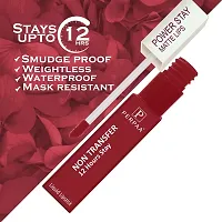 PERPAA? Powerstay Matte Liquid Lipstick Makeup, Matte liquid Long-Lasting Wear Non-Stick Cup Not Fade Waterproof Lipstick Apple Red (5ml)-thumb1