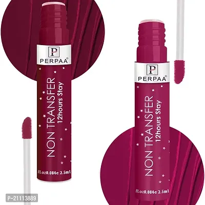 PERPAA? Star Matte Liquid Lipstick Makeup | Matte Long-Lasting Vitamin E  Castore Oil | Non-Stick Cup Not Fade Waterproof  Smudgeproof set of 2 Electric Pink  Cherry Red 2.5 ml each