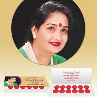 ?Supreme Suhag Sticker Kumkum Forehead Red Bindi Box of 15 Flaps Bindis (Size 1)-thumb1