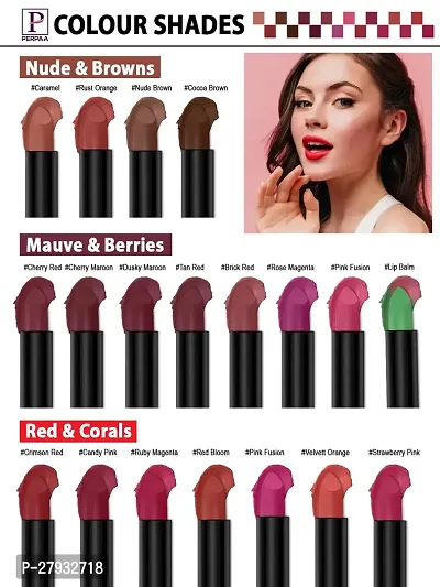 PERPAA Cremy matte lipstick pack of 4(Natural Pink,Red,Magenta,Nude)-thumb4