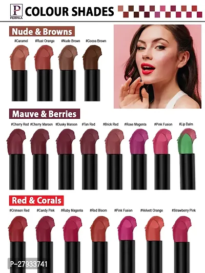 PERPAA Cremy matte lipstick pack of 4(Natural Pink,Red,Magenta,Ruby Pink)-thumb5