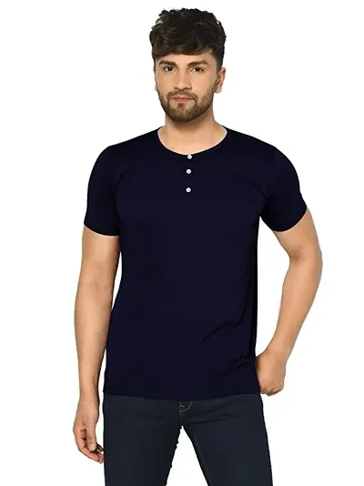 Trendy Cotton Blend Tees For Men 