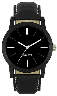 Watch City Watch for Men and Boys Quartz Movement Dial Black Dial Leather Belt, Club Watches for Man's and Boy's Gift for Boy Friends, Husband, Brother-thumb2